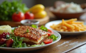Repas équilibré pour une alimentation saine après ablation de la vésicule biliaire.