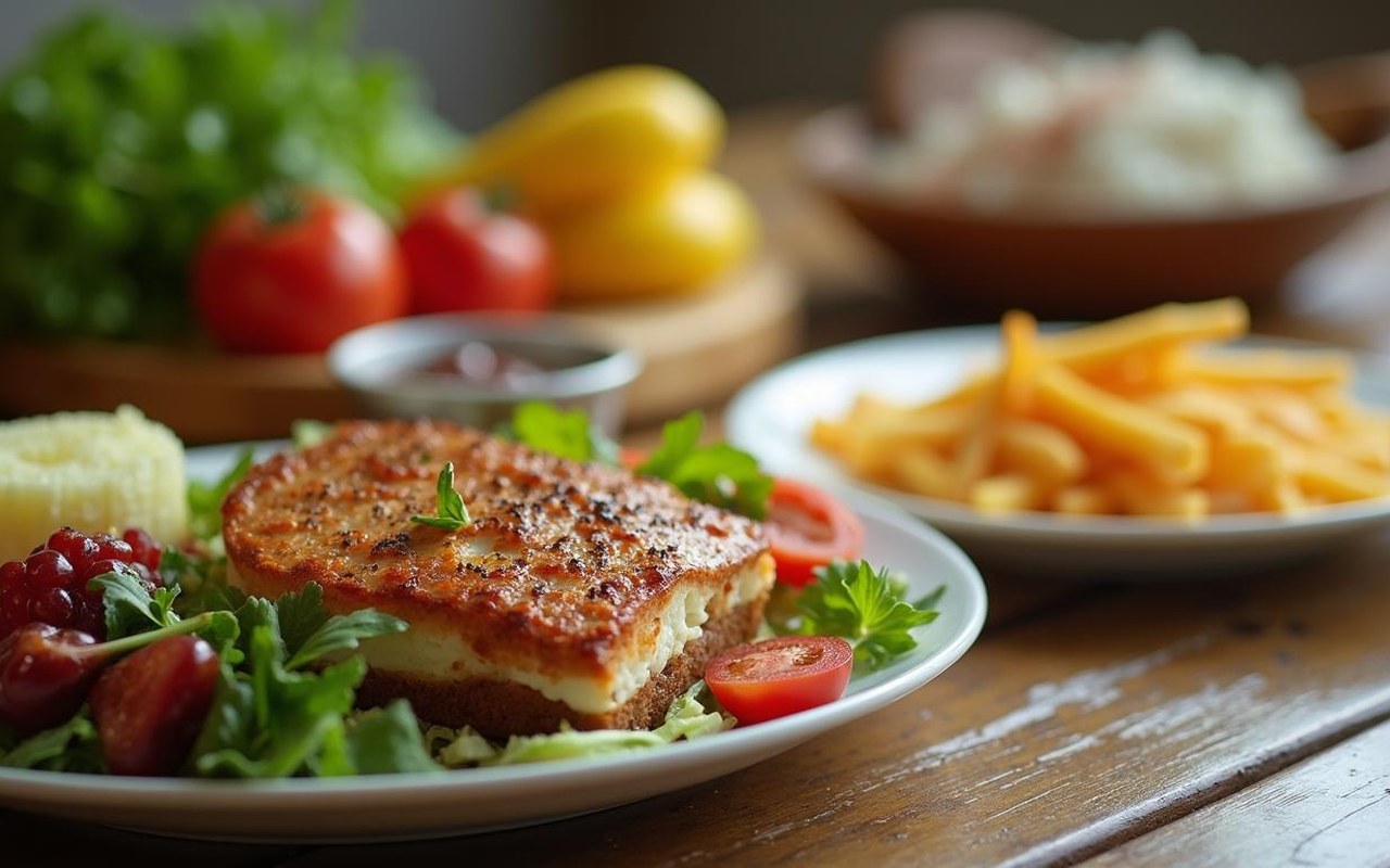Repas équilibré pour une alimentation saine après ablation de la vésicule biliaire.