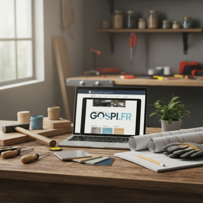 Illustration réaliste sur Gospi.fr : Ressources essentielles pour vos projets maison et travaux